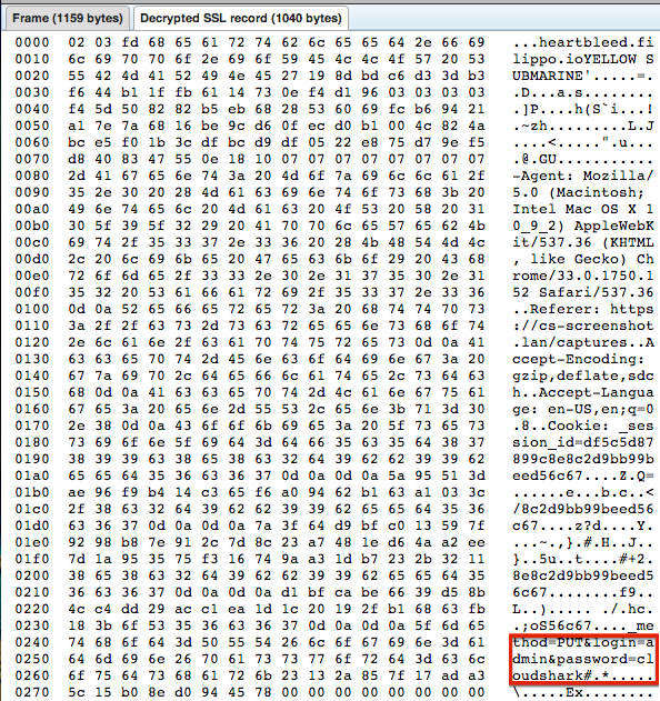 heartbleed server response