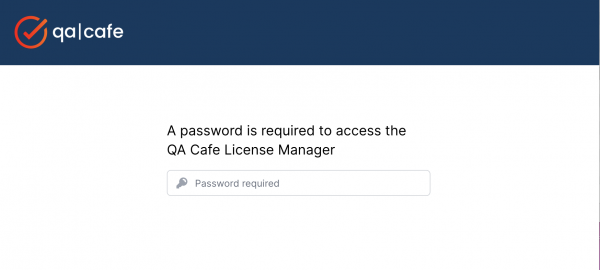 QALA login screen QALA login screen